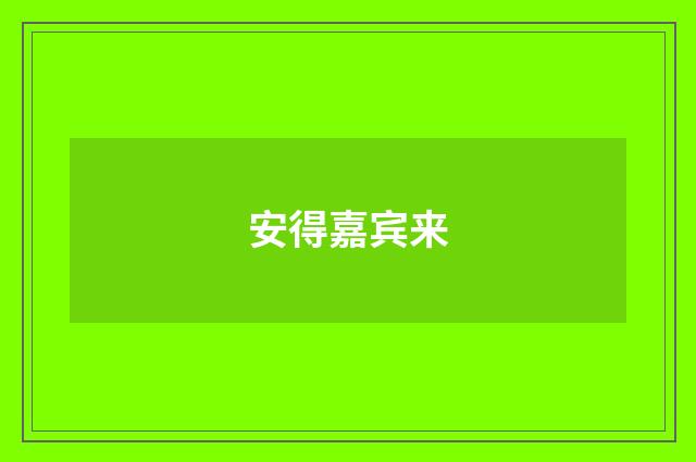 安得嘉宾来