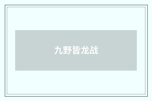 九野皆龙战