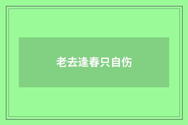 老去逢春只自伤