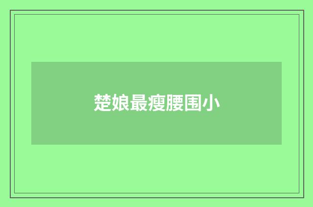 楚娘最瘦腰围小