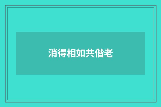 消得相如共偕老