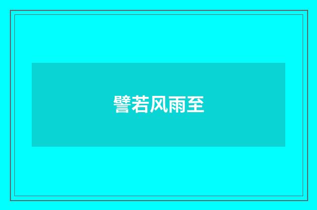 譬若风雨至