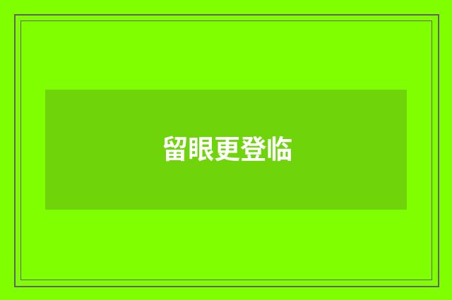 留眼更登临