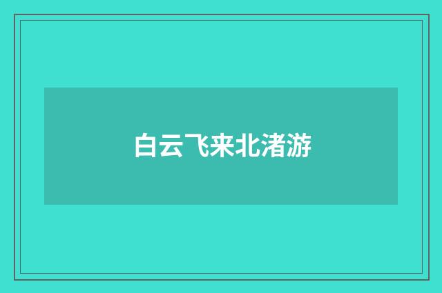 白云飞来北渚游