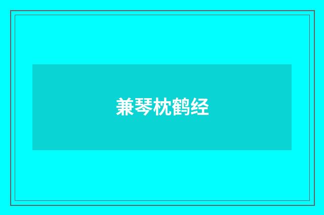 兼琴枕鹤经