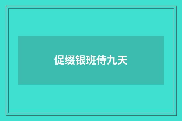 促缀银班侍九天