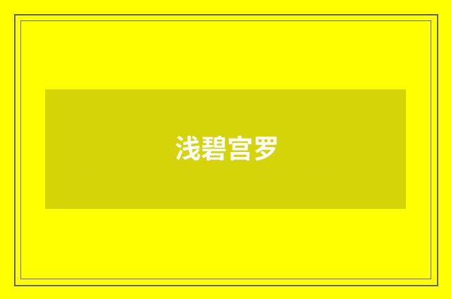 浅碧宫罗