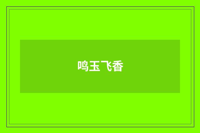 鸣玉飞香