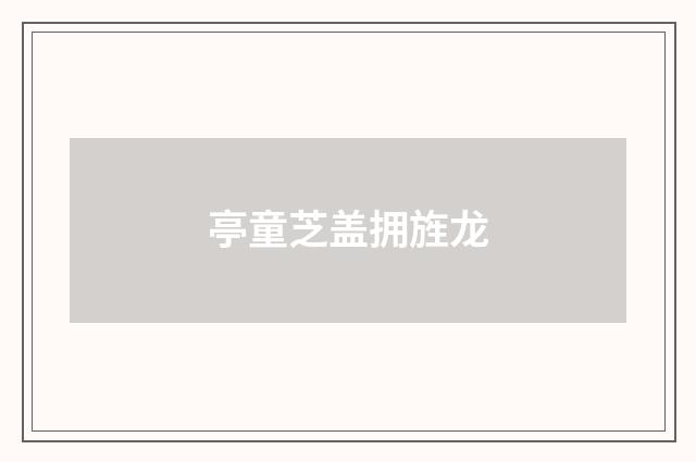 亭童芝盖拥旌龙