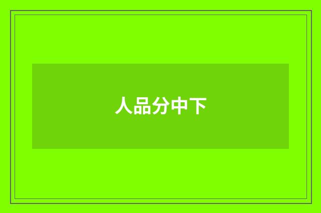 人品分中下