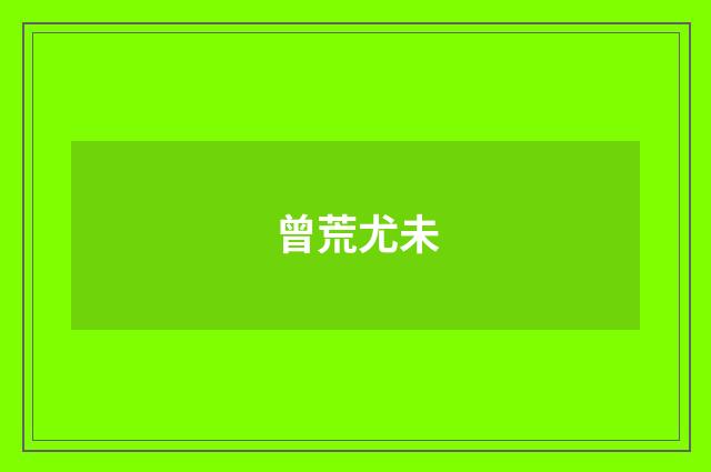 曾荒尤未