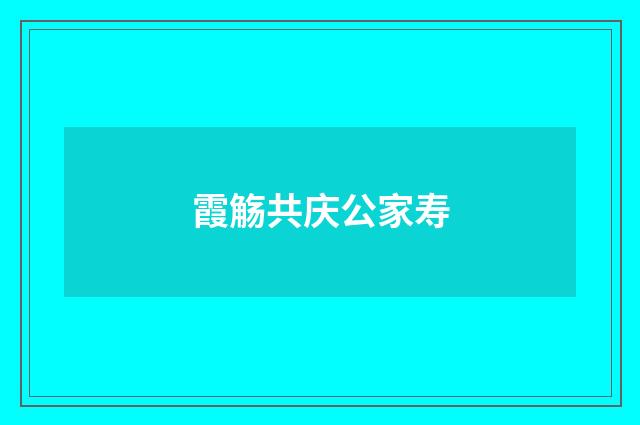 霞觞共庆公家寿