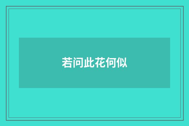 若问此花何似