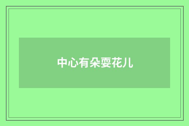 中心有朵耍花儿