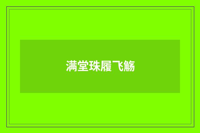 满堂珠履飞觞