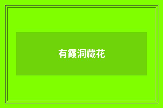 有霞洞藏花