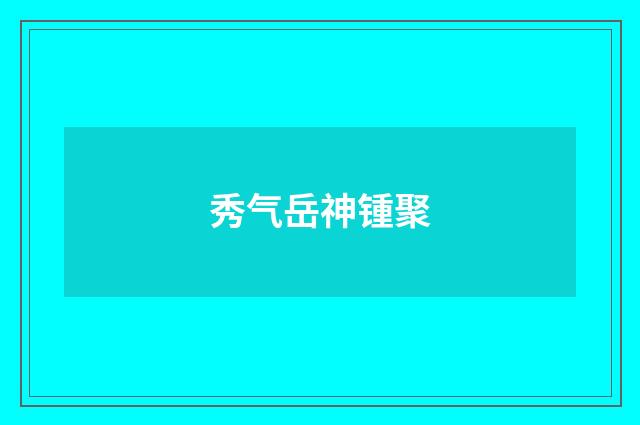 秀气岳神锺聚