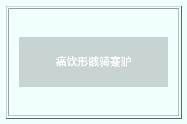 痛饮形骸骑蹇驴