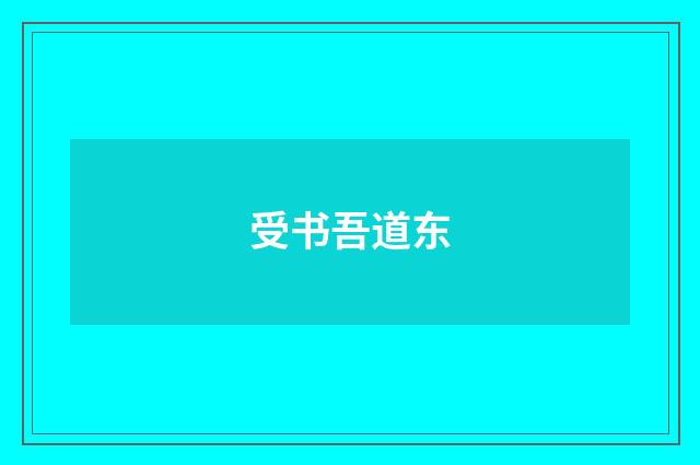 受书吾道东
