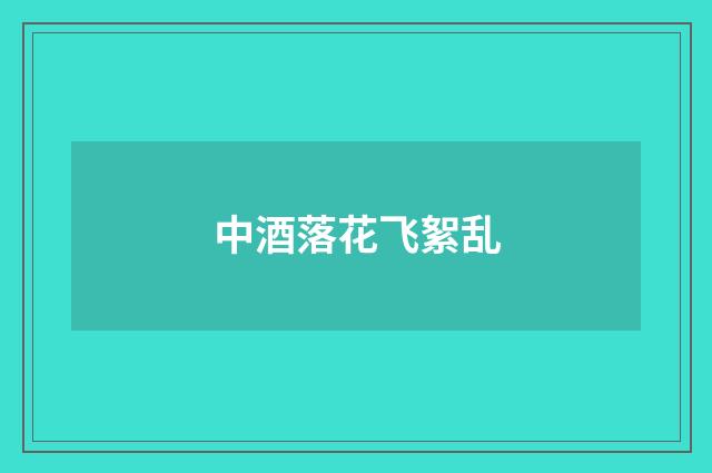 中酒落花飞絮乱