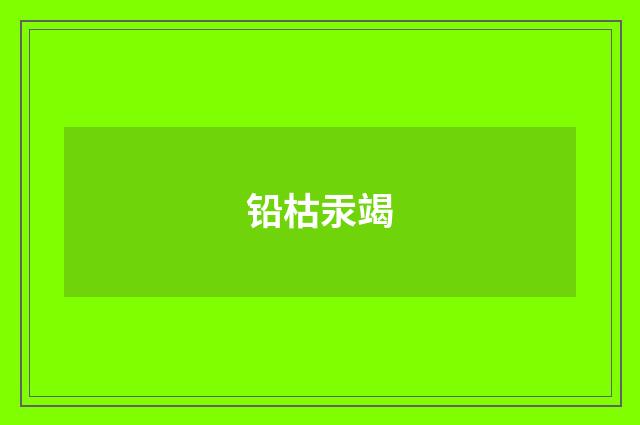 铅枯汞竭