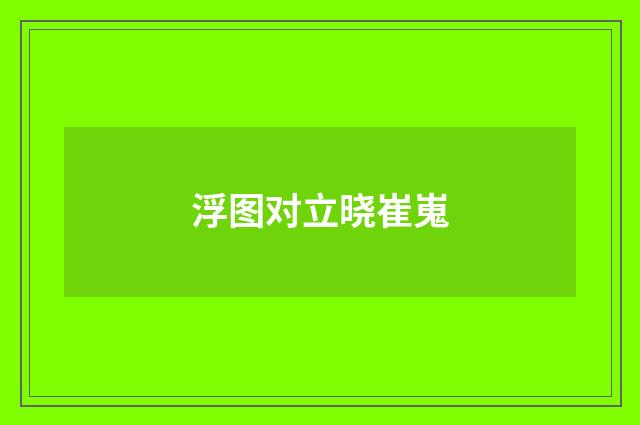 浮图对立晓崔嵬