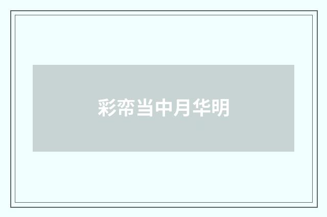 彩帟当中月华明