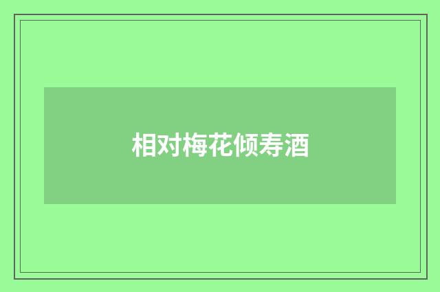 相对梅花倾寿酒