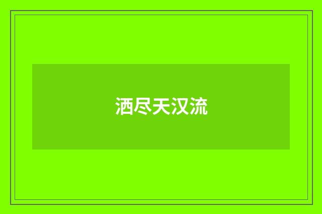洒尽天汉流