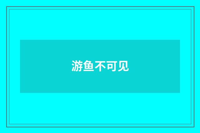 游鱼不可见