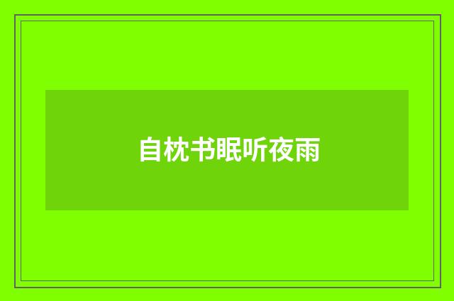 自枕书眠听夜雨