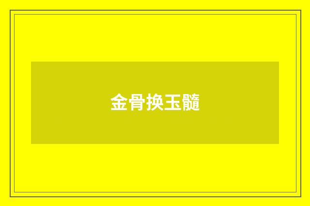 金骨换玉髓
