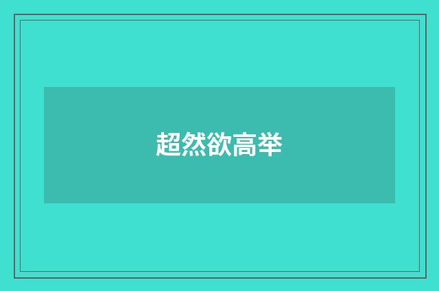 超然欲高举