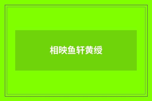 相映鱼轩黄绶