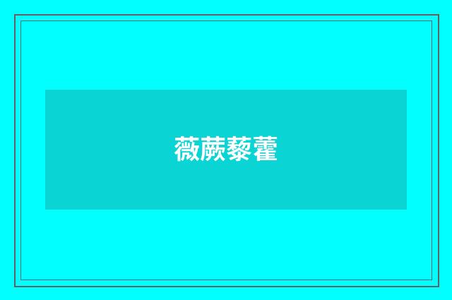 薇蕨藜藿