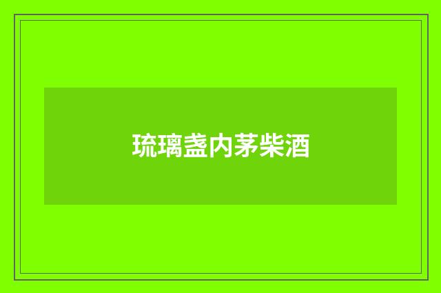 琉璃盏内茅柴酒