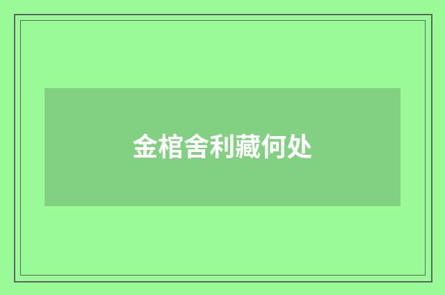 金棺舍利藏何处