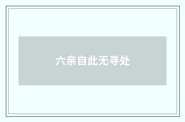 六亲自此无寻处