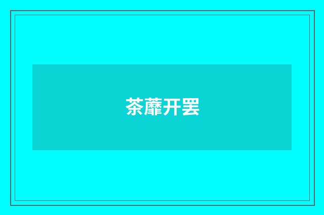 茶蘼开罢