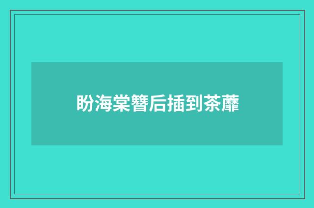 盼海棠簪后插到茶蘼
