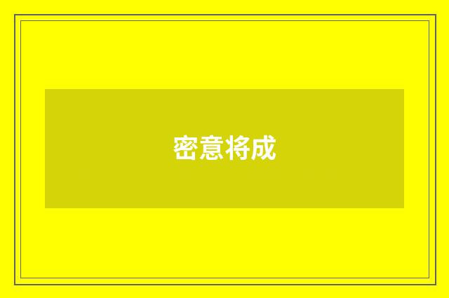 密意将成
