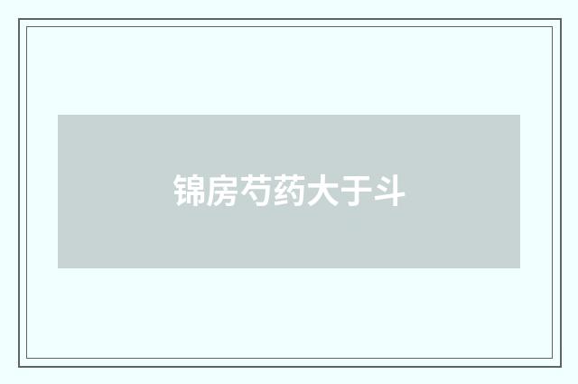 锦房芍药大于斗