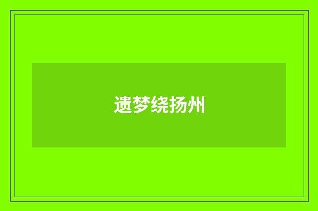 遗梦绕扬州