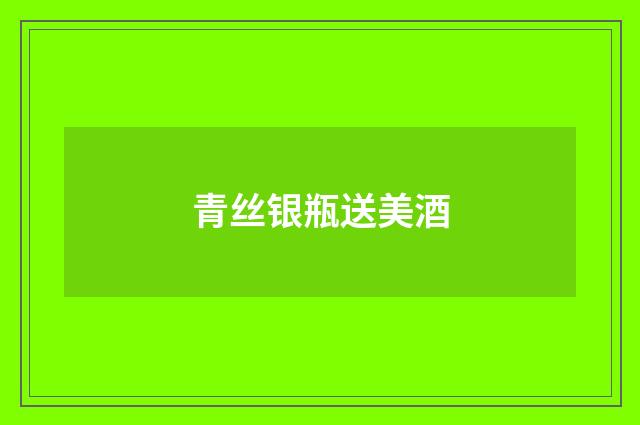 青丝银瓶送美酒