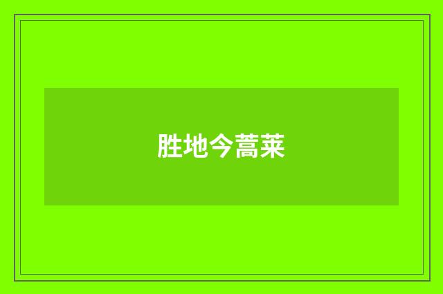 胜地今蒿莱