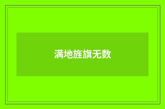 满地旌旗无数