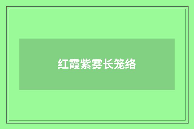 红霞紫雾长笼络