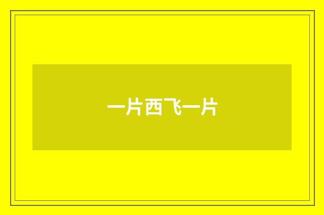 一片西飞一片