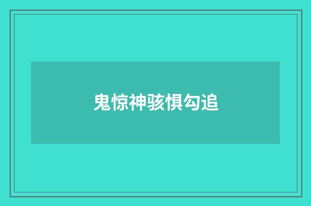 鬼惊神骇惧勾追