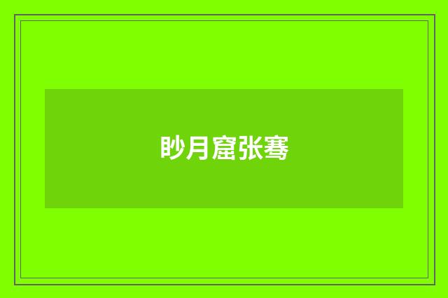 眇月窟张骞